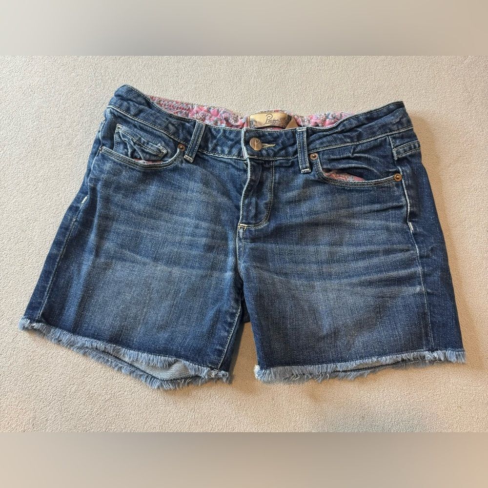 Paige Classic Distressed Ripped Shorts size 25